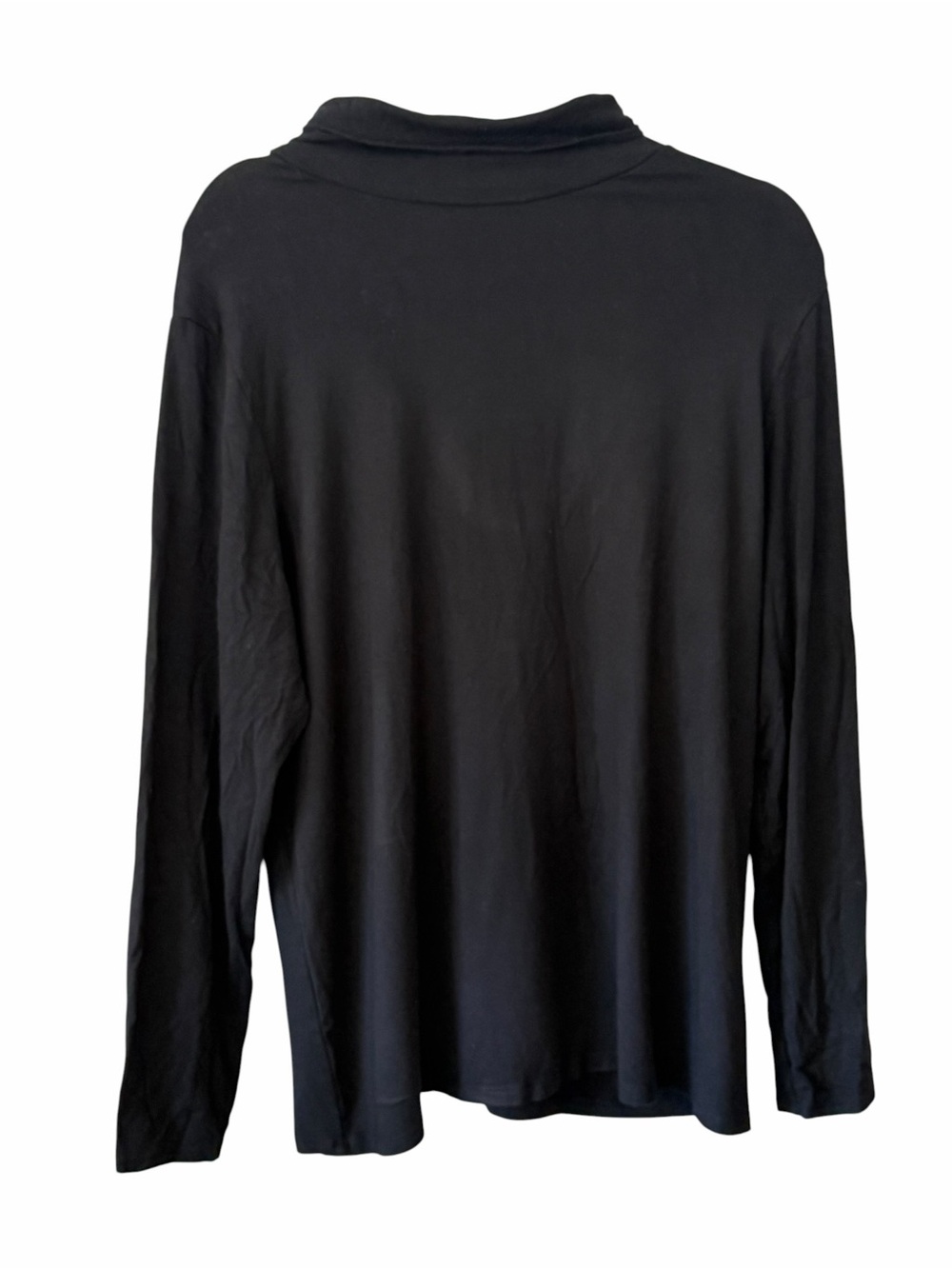 Charter Club Woman Black Turtleneck Top Long Sleeve Stretch 2X Plus Size